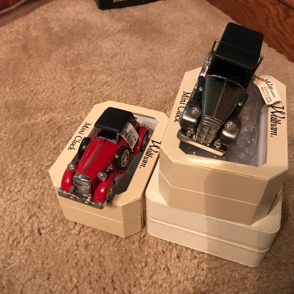 Waltham Vintage Automobile Mini Clock x 2 - Picture 6 of 8